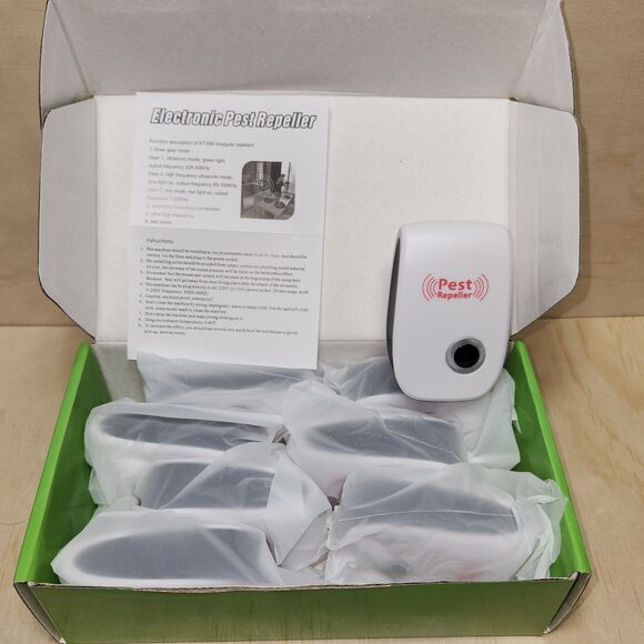 New Ultrasonic Pest Repeller 8 Pack Pest Control Set of Electronic Plug Indoor - Picture 5 of 9